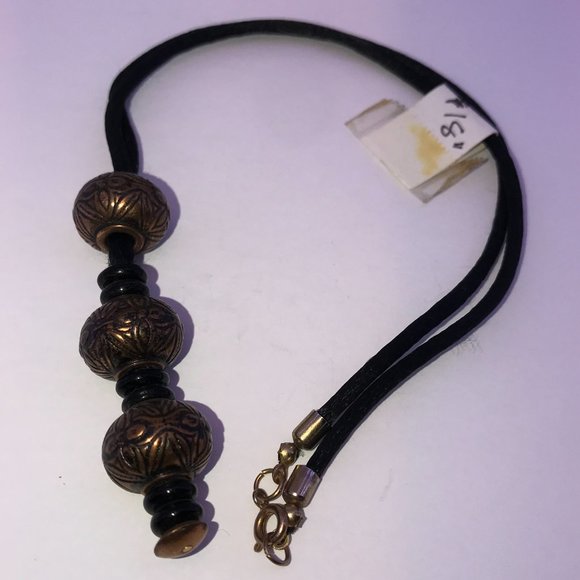 17 1/2" Brown Satin Cord Necklace - Picture 7 of 7